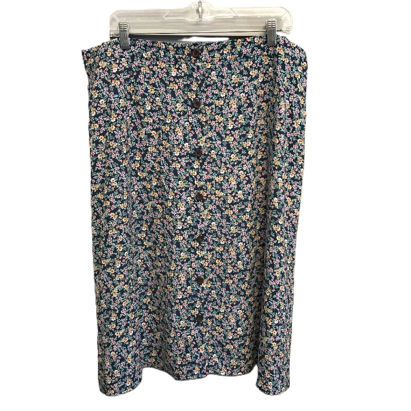 Floral Print Skirt Midi By Lc Lauren Conrad, Size: 16