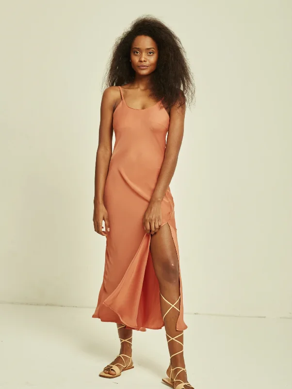 Lennon Midi Dress - Copper Clay