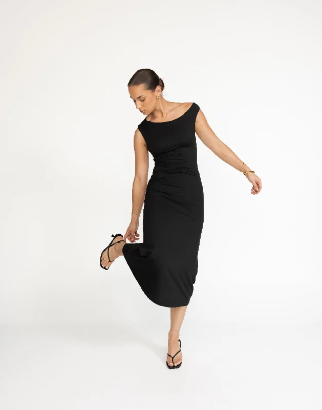 Lulu Midi Dress (Black)