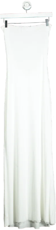 Natalie Rolt White Strapless Maxi Dress UK 6